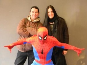 Harry Reischmann und Petra mit Spiderman
