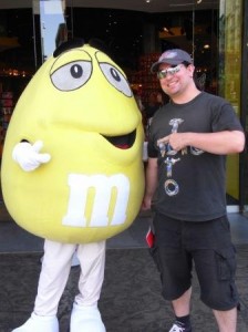 Der gelbe m&m Mann und Harry Reischmann