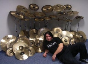 Harry Reischman mit seinen Sabian Cymbals 2008 - Radia, HH, HHX, AA, AA-MetallX, AAX, Paragon,...