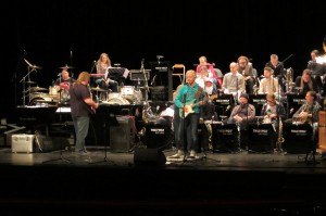 Harry Reischmann mit SKIBBE - Probe im Stadttheater Fürth mit der Thilo Wolf Big Band