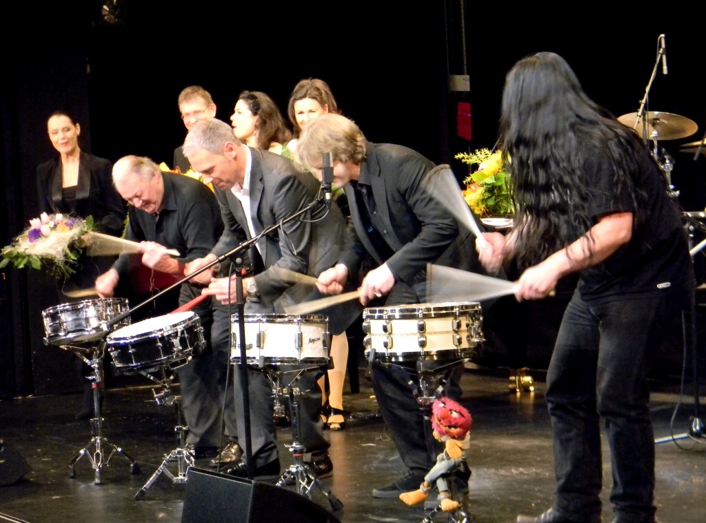 Charly Antolini, Thilo Wolf, Paul Höchstädter und Harry Reischmann 2012 in Fürth