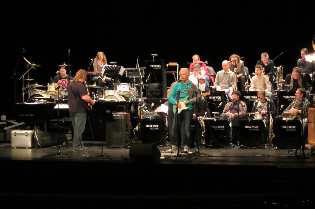 Harry Reischmann mit SKIBBE - Probe im Stadttheater Fürth mit der Thilo Wolf Big Band