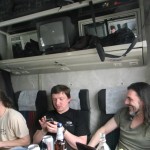 Andi, Hermann und Gunter im Zug nach St. Petersburg